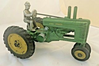 Arcade Antique John Deere Cast Iron Model A Toy Tractor paint RARE 12