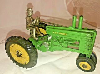 Arcade Antique John Deere Cast Iron Model A Toy Tractor Paint Rare