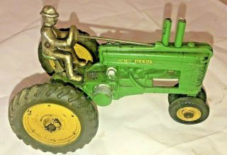 Arcade Antique John Deere Cast Iron Model A Toy Tractor paint RARE 3