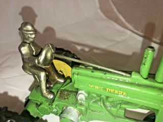Arcade Antique John Deere Cast Iron Model A Toy Tractor paint RARE 4