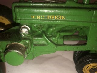 Arcade Antique John Deere Cast Iron Model A Toy Tractor paint RARE 5