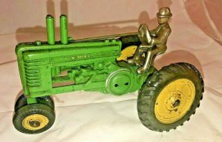 Arcade Antique John Deere Cast Iron Model A Toy Tractor paint RARE 7