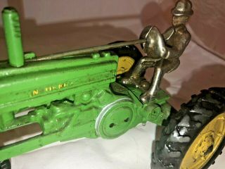 Arcade Antique John Deere Cast Iron Model A Toy Tractor paint RARE 8