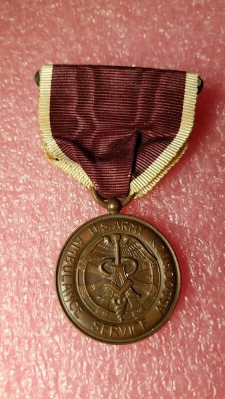 Vintage World War I Army Ambulance Service France Italy 1917 Medal Badge