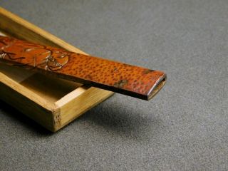 SIGNED Wise man KOZUKA 18thC Japanese Edo Samurai Koshirae Antique w Special Box 10