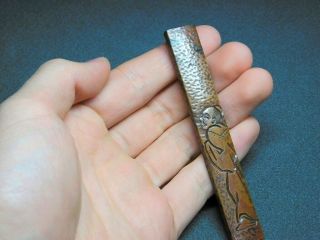 SIGNED Wise man KOZUKA 18thC Japanese Edo Samurai Koshirae Antique w Special Box 11