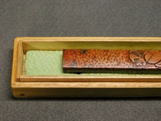 SIGNED Wise man KOZUKA 18thC Japanese Edo Samurai Koshirae Antique w Special Box 5