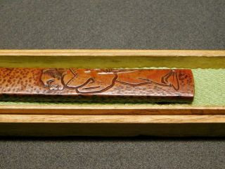 SIGNED Wise man KOZUKA 18thC Japanese Edo Samurai Koshirae Antique w Special Box 6