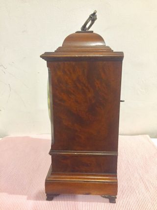 English Made Walnut Cased 5 Gongs Bracket Clock By Dent 8