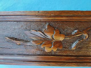 Antique French:2 fronts/panels,  Carved by Hand,  Solid Oak With Animal Heads,  19th 5