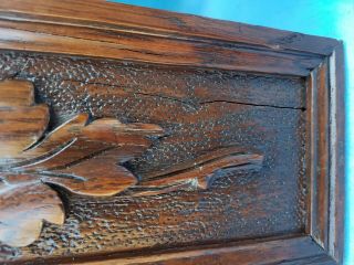 Antique French:2 fronts/panels,  Carved by Hand,  Solid Oak With Animal Heads,  19th 6