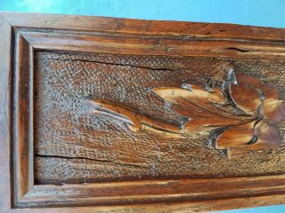 Antique French:2 fronts/panels,  Carved by Hand,  Solid Oak With Animal Heads,  19th 7