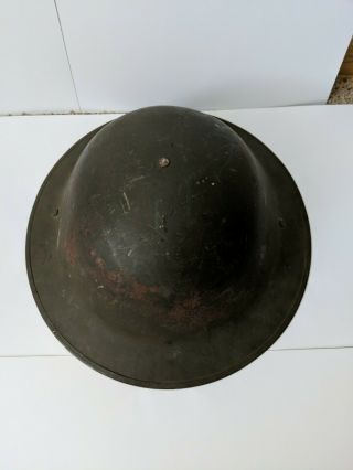 Vtg Wwi Us Army M - 1917 Doughboy Brodie Steel Metal Combat World War 1 Helmet Hat