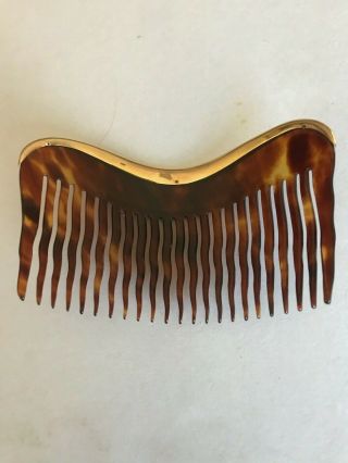 Victorian 14k Gold and Faux Tortouis Shell Hair Comb Circa Late 19th Century 2