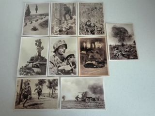 9x Postcards German Soldiers In Combat