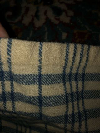 Civil War Era Late 1800s Wool Lightweight Blanket Handsewn Hems 4