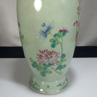 Chinese Celadon Glazed Famille Rose Porcelain Vase - 55765 5