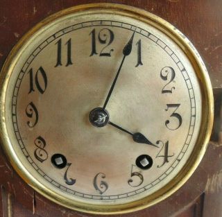 Antique Mahogany Chiming German Mantle Clock Winterhalder & Hofmeier SCH. ,  Key 3