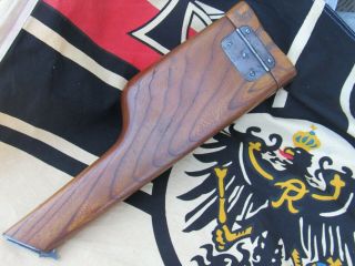 Fine Orig Ww1 German Army Issue Mauser Broomhandle C96 Red 9 Stock / Holster