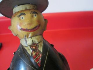 Antique STRAUSS - BOOB Mc NUTT - TIN WIND UP TOY - - Great Paint 6