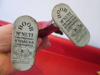 Antique STRAUSS - BOOB Mc NUTT - TIN WIND UP TOY - - Great Paint 9
