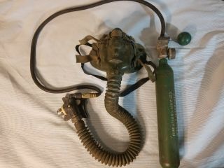 Vintage Us Air Force Navy Ms22001 Oxygen Mask Aviator Small Dated 1959 Mbu - 3/p