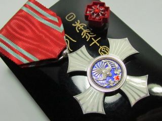 Ww2 Japanese Medal Red Cross Silver Merit Army Navy Badge Medic Nurse Cap Wwii
