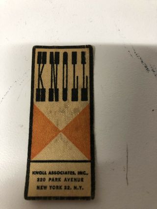 3 Knoll Associates Park Avenue Ny Large Bowtie Fabric Labels Sarrinen