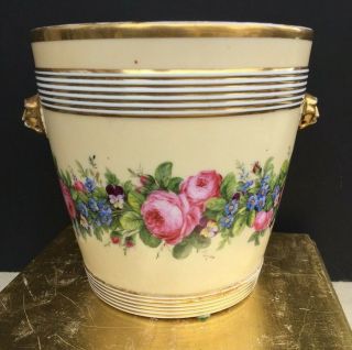 Antique French Empire Paris Porcelain Cache Pot Planter