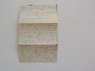 Civil War Letter 1862 Baltimore And Ohio Railroad Mail Cut Trains Fighting Vtg N