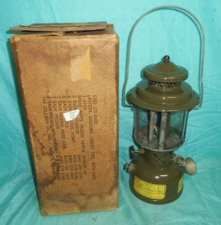 Vintage 1958 Coleman U.  S.  MILITARY Quadrant Globe Gas Lantern with Box 5