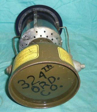 Vintage 1958 Coleman U.  S.  MILITARY Quadrant Globe Gas Lantern with Box 7