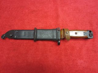Polish Type 2 Bayonet W/scabbard W/belt Hanger W/wrist Strap Matching