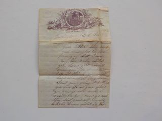 Civil War Letter 1862 Colonel Berdan Face Cut Firing Gun 1st U.  S.  Sharpshooters
