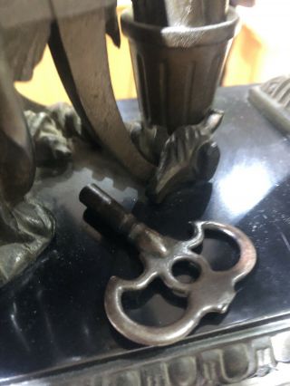 Cast Iron Victorian Clock With Key 2