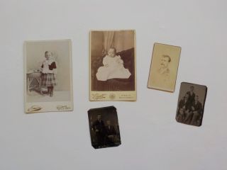 Civil War Photos Soldier George E.  Mead Family Tintypes Cabinets Cdv Photographs