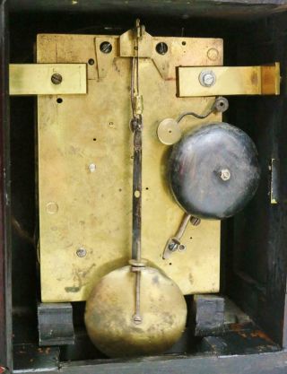 Antique English Regency 8 Day Twin Fusee Bell Striking Caddie Top Bracket Clock 12