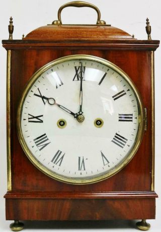 Antique English Regency 8 Day Twin Fusee Bell Striking Caddie Top Bracket Clock 2