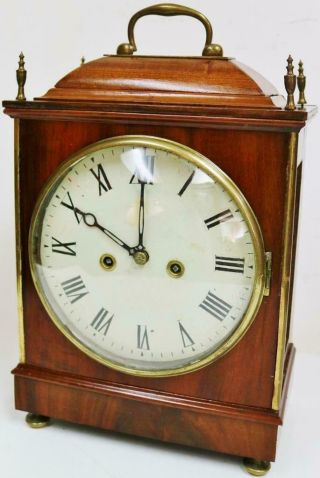 Antique English Regency 8 Day Twin Fusee Bell Striking Caddie Top Bracket Clock 5
