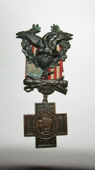 Pre - Wwi United Spanish - American War Veteran Medal B 39576