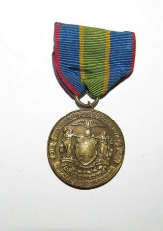 Pre - Wwi 1916 State Of Ny Mexican Border Service Medal 3826