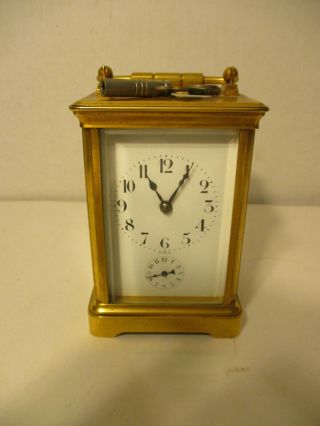 Vintage French Couaillet Freres Carriage Clock W/ Key