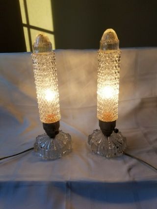 Vintage Bullet/ Torpedo Boudoir Lamps Art Deco