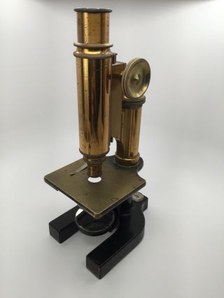 Bausch & Lomb Microscope Vtg 48177 B & L Optical Co Brass Metal Slide N.  Y.