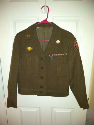 Ww2 - United States Army - Adsec - " Ike " Field Jacket Uniform - 1944 - American
