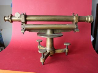 Antique Brass French Lerebours Et Secretan À Paris Transit Survey Instrument