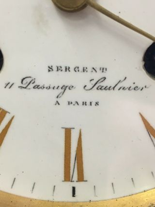 Bronze & Marble French Mantle Clock Stunning 9