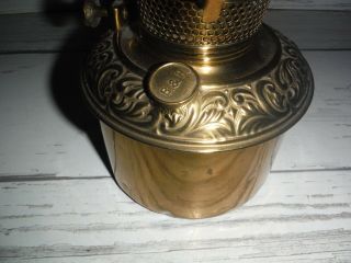 Vintage B&H Bradley Hubbard Center draft Brass slip out oil lamp font 3