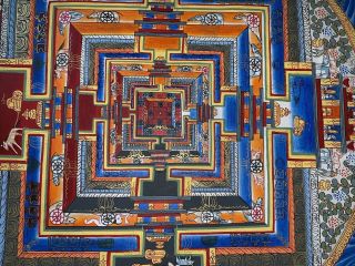 MasterPiece Handpainted Tibetan Kalachakra Mandala thangka Painting Chinese 3