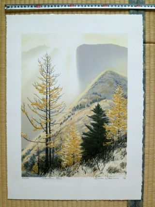 Japanese Lithograph - Print,  Brian Williams,  Mountain Glow,  Large,